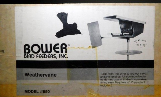 Bower Weathervane Bird Feeder, New