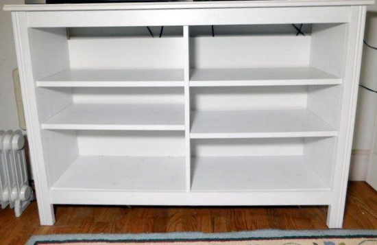 White Bookshelf and 5-drawer Cabinet