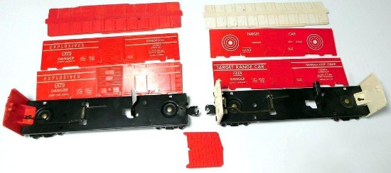 Lionel Exploded Target Range Car No. 6448 and Explosives No. 6470