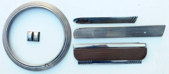 Grouping of Vintage Ford Classic Car OEM Parts