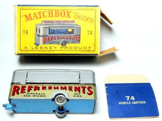 Lesney Matchbox Mobile Canteen Refreshments Trailer No. 74 w/ Box