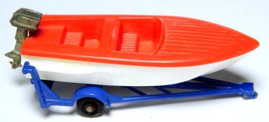 Matchbox Trailer w/ Removable Sports Boat No. 48 w/ Box, Includes Additional Boxes