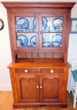 Pennsylvania Dutch Painted Stepback Cupboard