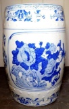 Chinese Porcelain Blue and White Floral Garden Stool