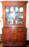 Federal Walnut Two-Part Dutch Cupboard