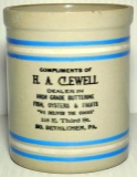 Stoneware by A.D. Graham & Co., Advertising H.A. Clewell So. Bethlehem, PA Crock