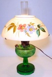 Vintage Washington Drape Green Glass Aladdin NU-Type Model B Lamp