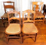 Grouping of Various Wooden Chairs, Four (4)