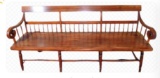 Antique Plank Bottom Settee, Possibly Pennsylvania 1850-1860