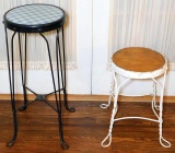 Vintage Twisted Metal Wire Ice Cream Parlor Stools, Two (2)