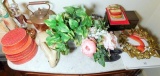 Grouping of Various Decorative Pieces, Including Copper Teapot