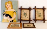 Grouping of Various Artwork Pieces, (5)