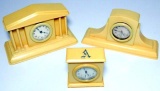 Vintage Art Deco French Ivory (Pyralin Celluloid), Three (3)