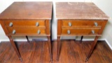Pair of Small Two-drawer Side Tables/Nightstands