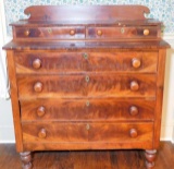 Flame Mahogany Stepback Chest of Drawers