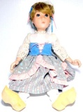 Porcelain Doll Signed by Dollmaker William Arthur Wiley, Marked 5/99