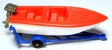 Matchbox Trailer w/ Removable Sports Boat No. 48 w/ Box, Includes Additional Boxes