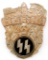 German WWII Waffen SS WEWELSBURG Castle and Runic Badge