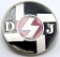 German WWII Deutsches Jugend DJ Runic Membership Badge