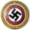 Political NSDAP Swastika Golden Party Badge