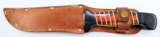 US WWII Theater Made Combat Fighting Knife and Scabbard