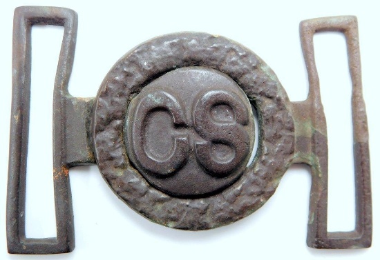 Confederate States Civil War CS Officers Belt Buckle