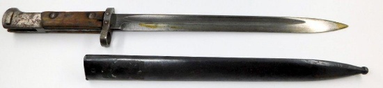 German Czech WWII Mauser K-98 Combat Rifle Bayonet and Scabbard