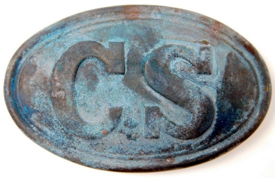 Confederate States Army Civil War CS EM Belt Buckle