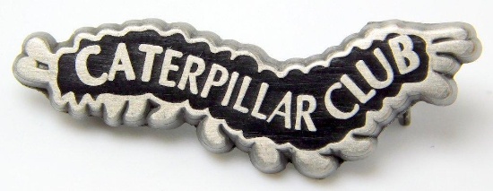 USAAF WWII Army Air Force CATERPILLAR CLUB Pin, Sterling