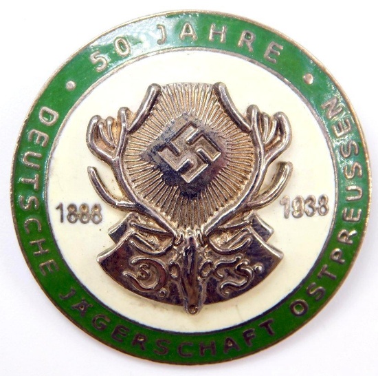 50-Year 18881938 Hunting Deutsche Jagerschaft DJ Badge
