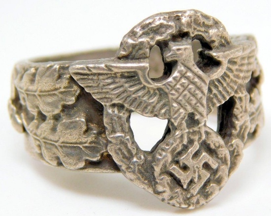German WWII Police Officers Eagle Honor Ring