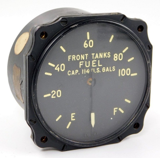 USAAF WWII Army Air Force C-54; DC-4 Airplane Front Fuel Tank Gauge