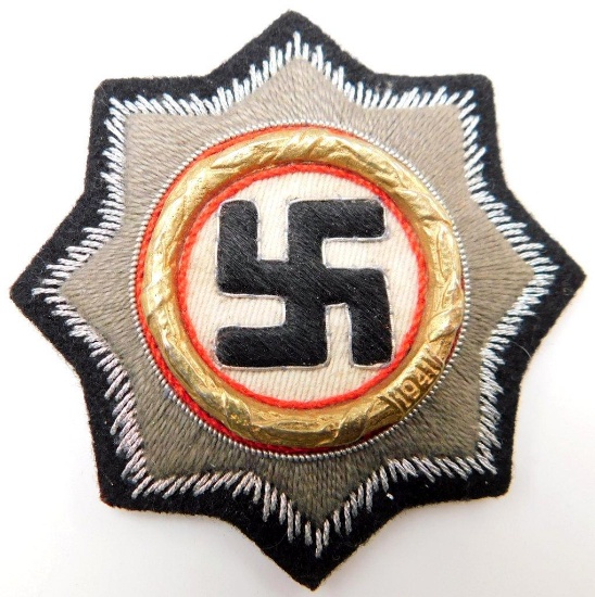 Army/Waffen SS Panzer Cloth German Cross in Gold and Silver Bullion