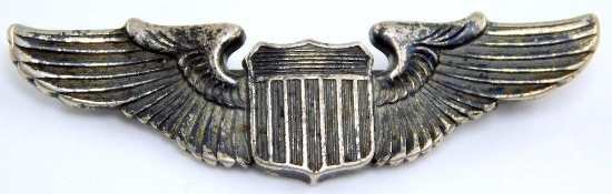 USAAF WWII Army Air Force 2 inches Pilot Wing, Sterling