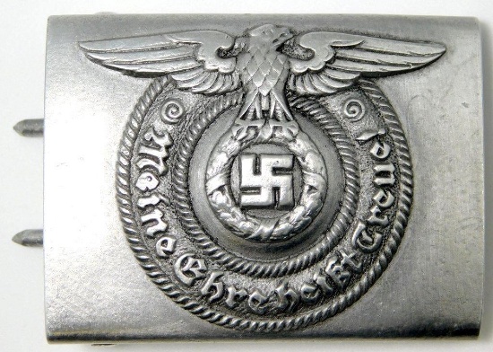 German WWII Waffen SS Schutz Staffel EM Belt Buckle