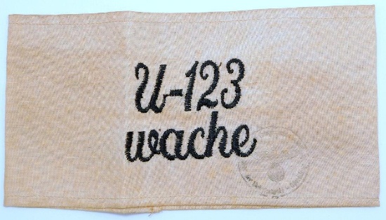 Naval Kriegsmarine U-Boat U-123 wache Submarine Arm Band