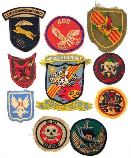 Vietnam Era South Vietnamese Army Ranger Shoulder Patches, Ten (10)