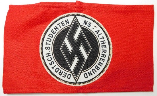 German WWII Studentbund Swastika Arm Band