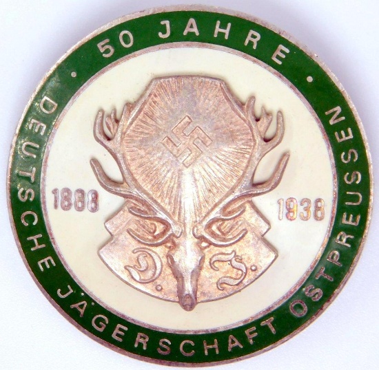 50-Year 1888  1938 Hunting Deutsche Jagerschaft DJ Badge