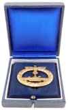 Cased German WWII Naval Kriegsmarine U-Boat Submarine Badge