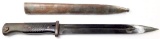 German WWII Mauser K-98 Combat Rifle Bayonet and Scabbard