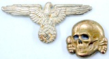 Waffen SS Officers Visor Cap Eagle and Skull