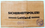 Police SICHERHEITSPOLIZEI Lettland 0646 Arm Band