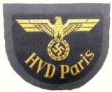 German WWII Railway HVD Paris Railroad Sleeve Eagle