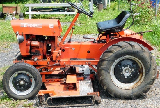 Economy Tractor Power King 14HP w/ Mower, Cab, Plow, Chains, and Sickle Bar