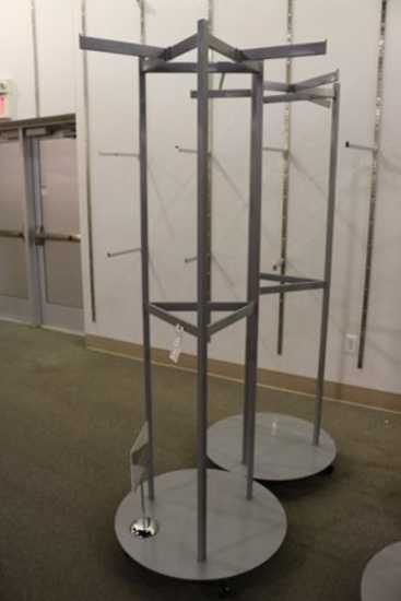 2 - 82" tall portable metal display units