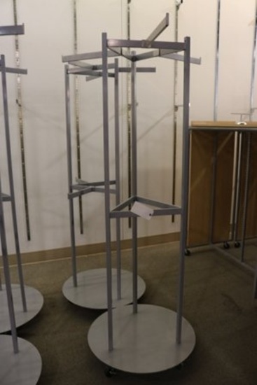 2 - 82" tall portable metal display units