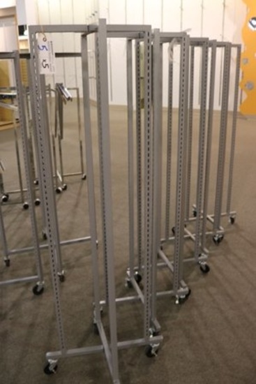 5 - 12" x 12" gray portable racks