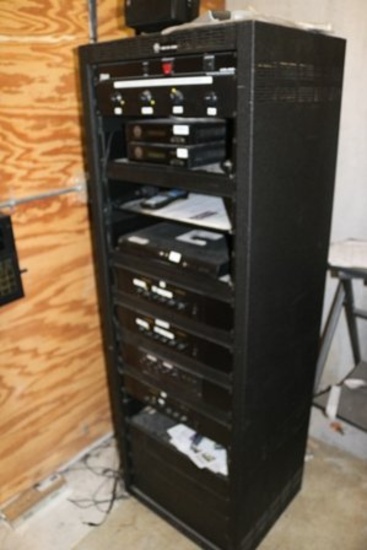 Complete component rack - Paso digital music amps DMA2060 & DMA2030 - TOA m