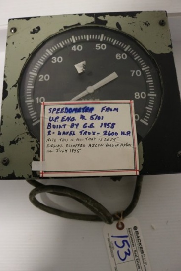 UP Engine 5101 speedometer by GE - 1958